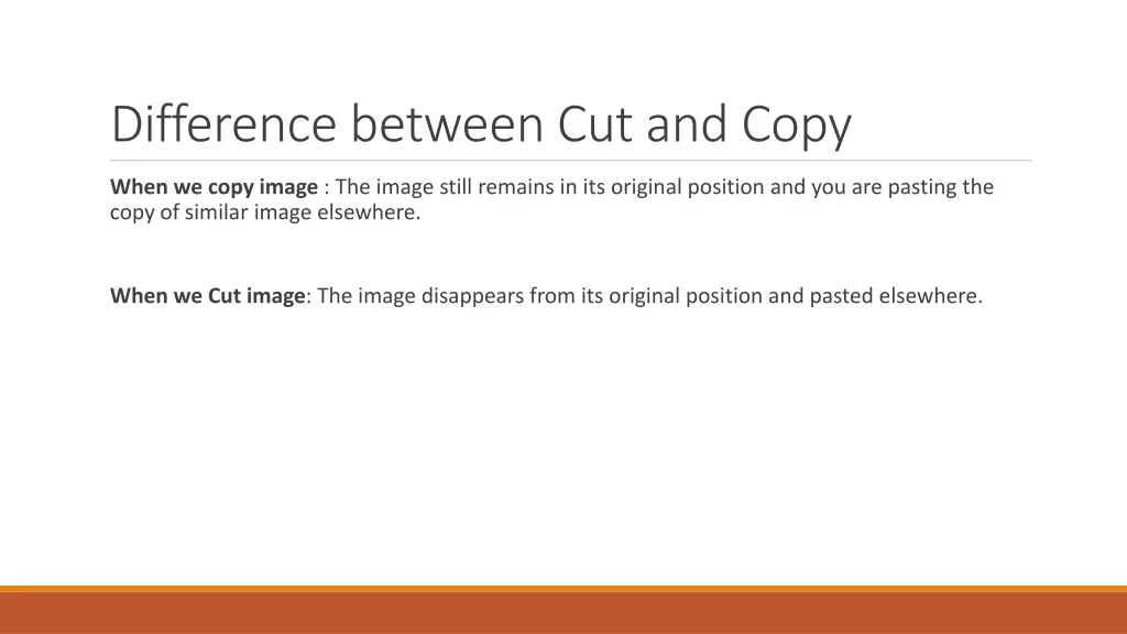 difference between cut and copy