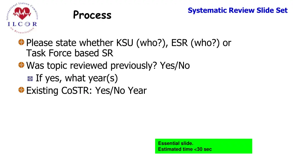 systematic review slide set systematic review