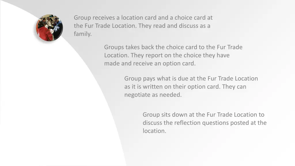 group receives a location card and a choice card 1