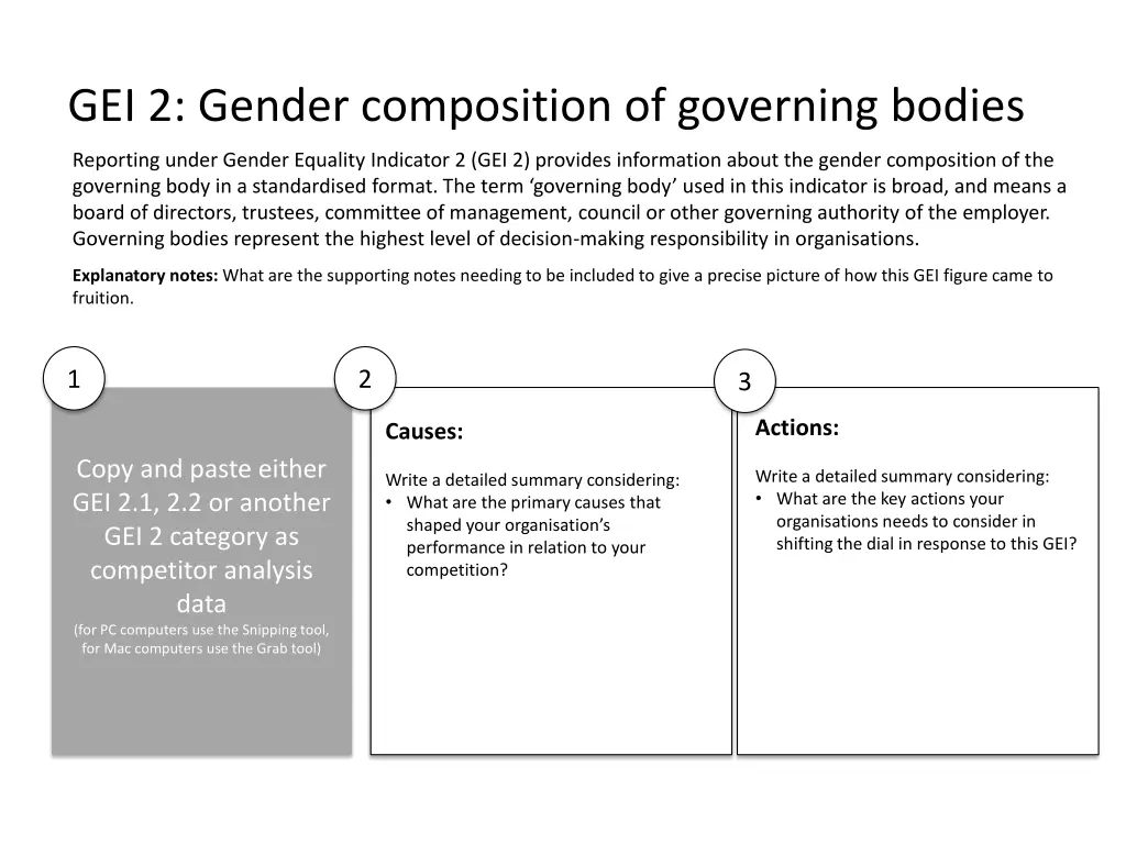 gei 2 gender composition of governing bodies