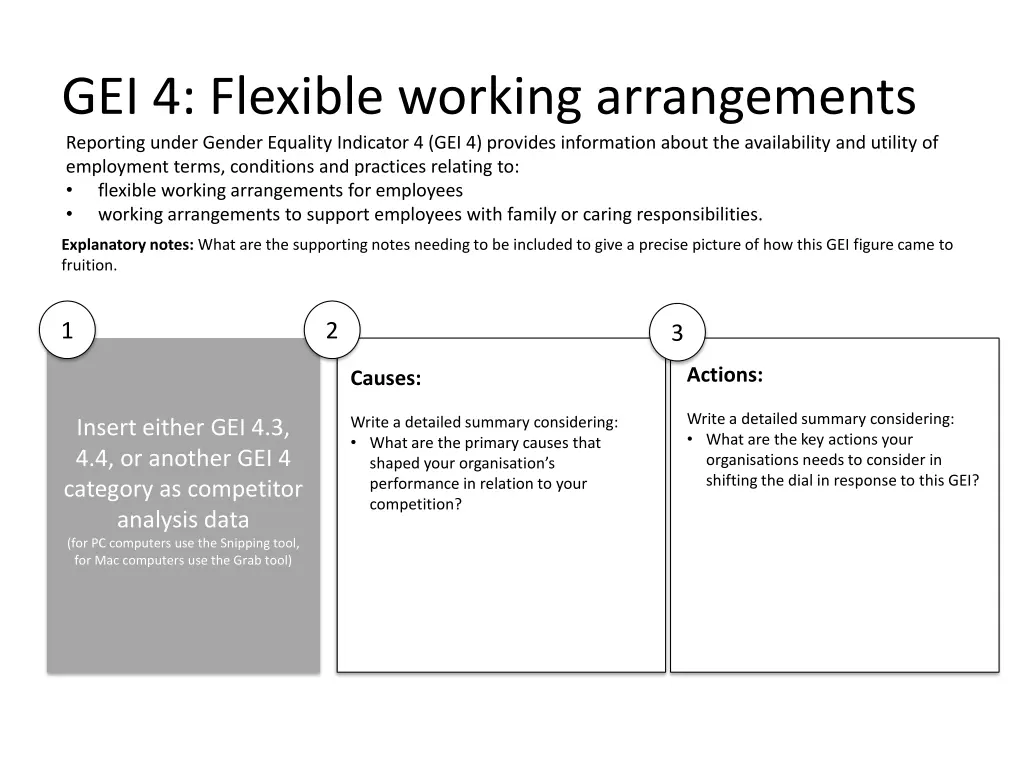 gei 4 flexible working arrangements reporting