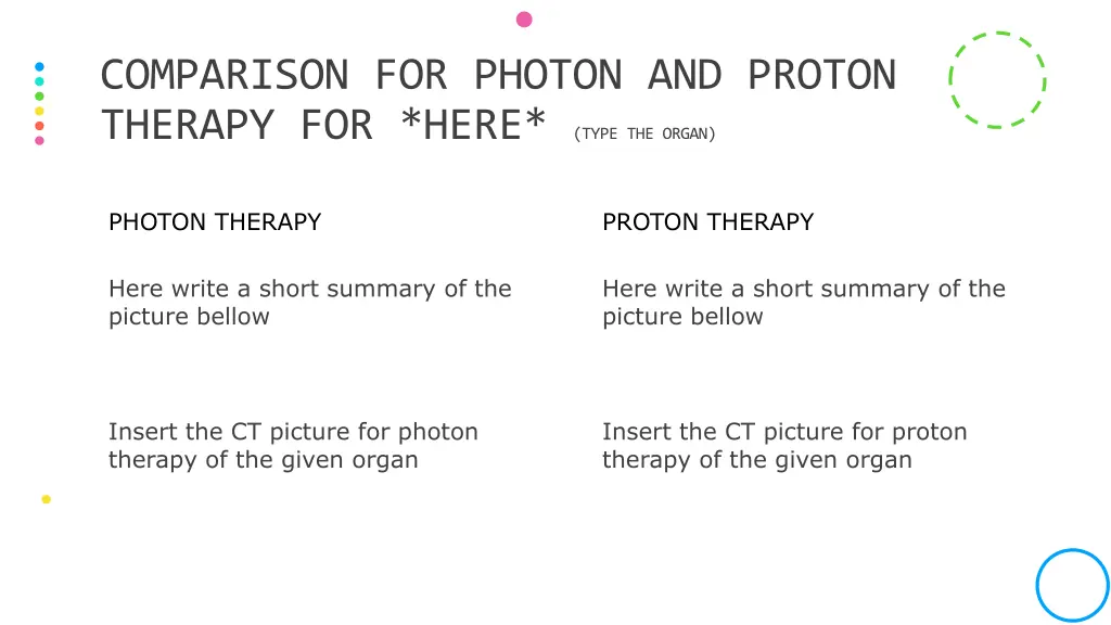 comparison for photon and proton therapy for here