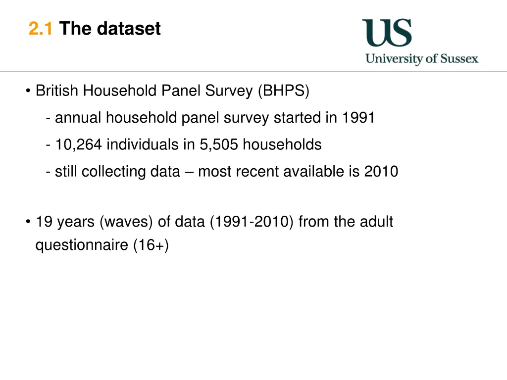 2 1 the dataset