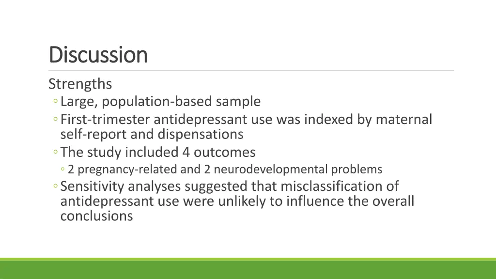 discussion discussion strengths large population