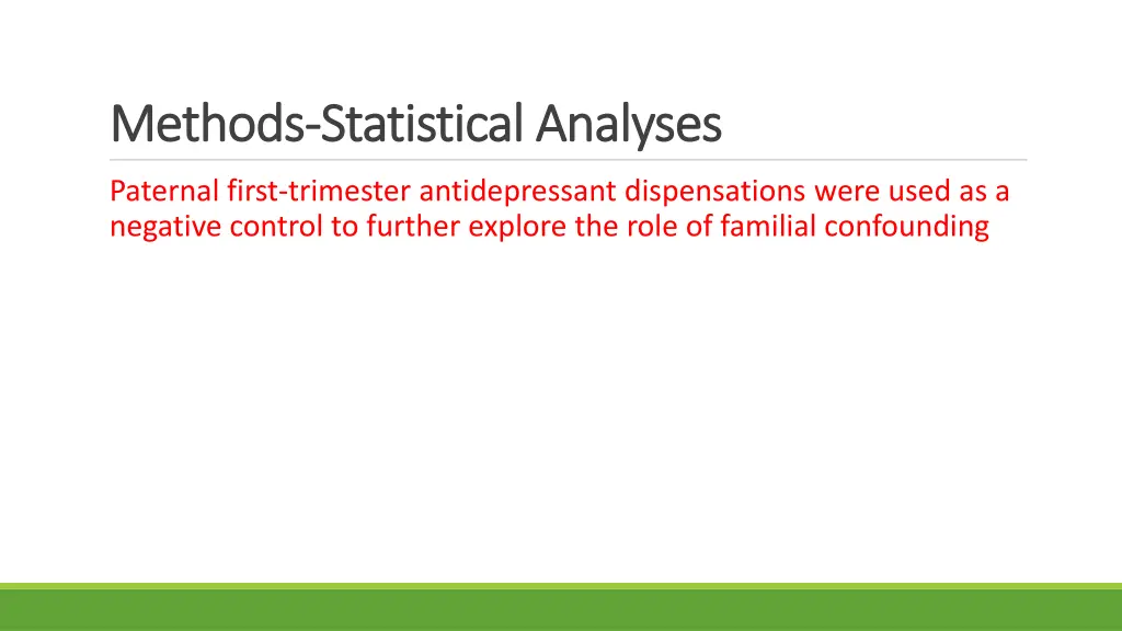 methods methods statistical analyses statistical 3