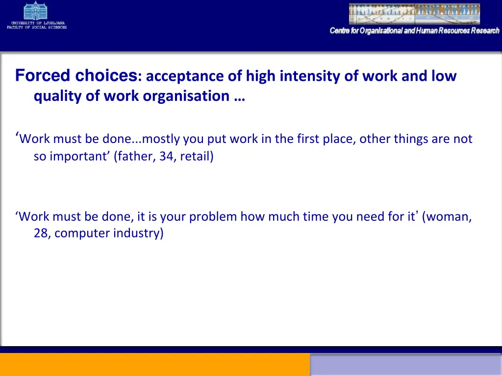 forced choices acceptance of high intensity