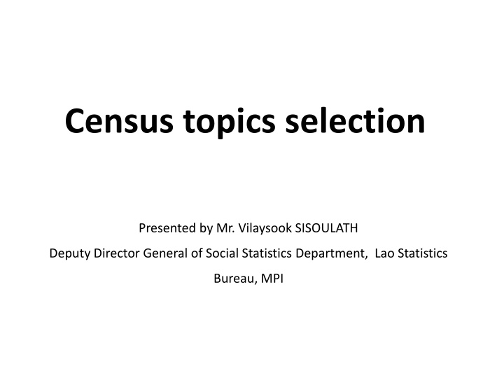 census topics selection