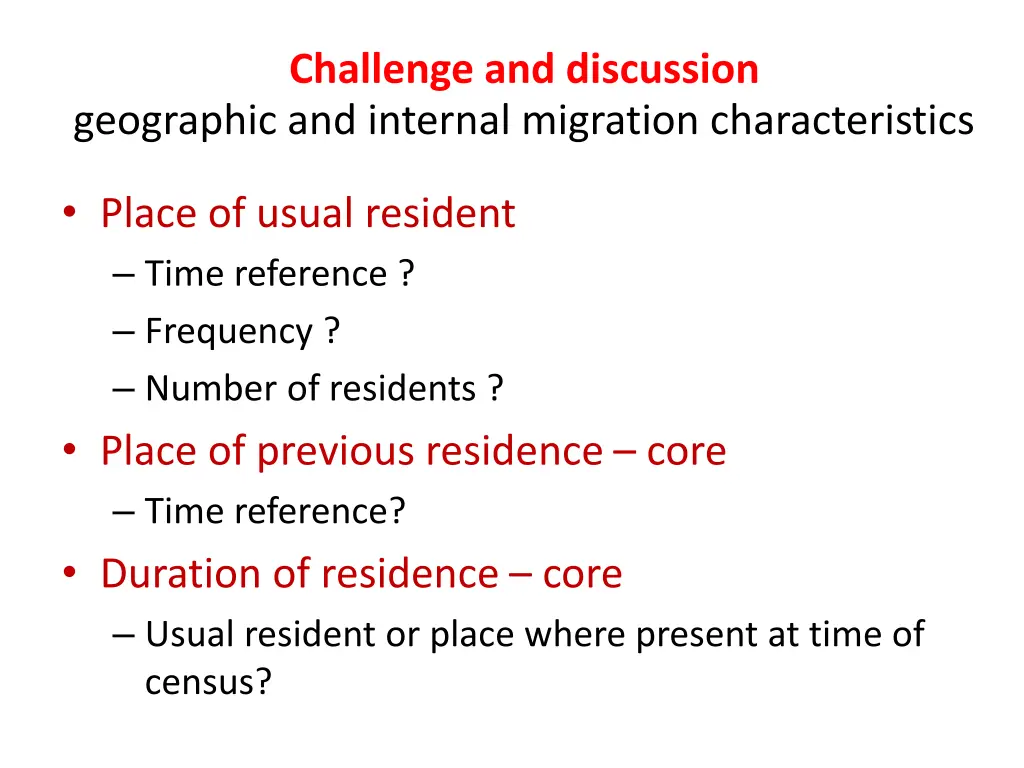 challenge and discussion geographic and internal