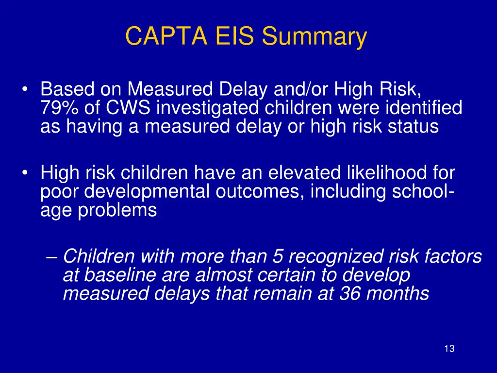 capta eis summary