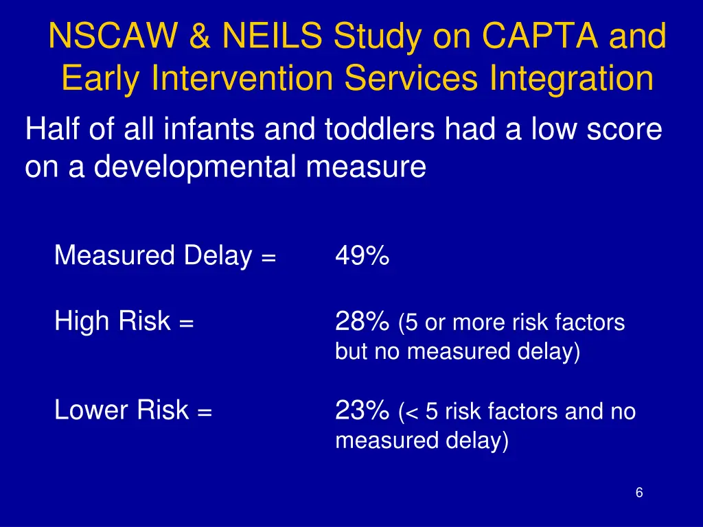 nscaw neils study on capta and early intervention