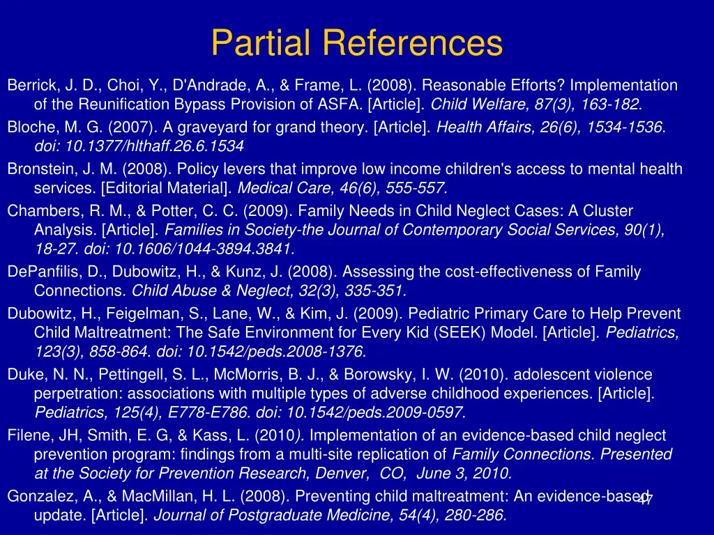 partial references