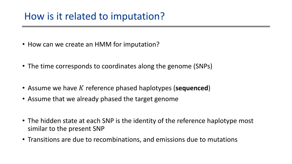 how is it related to imputation