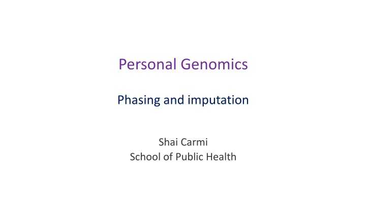 personal genomics