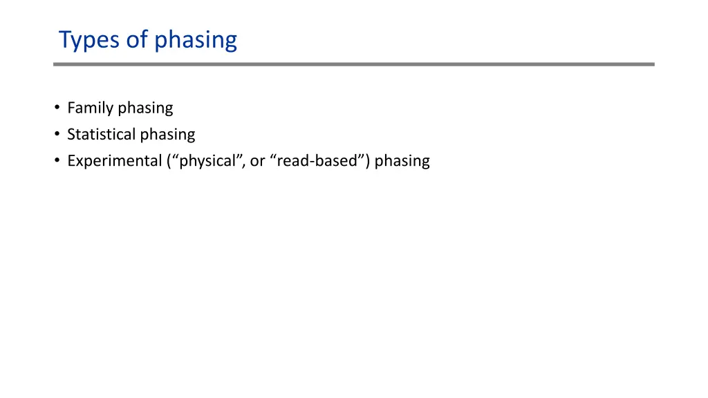 types of phasing