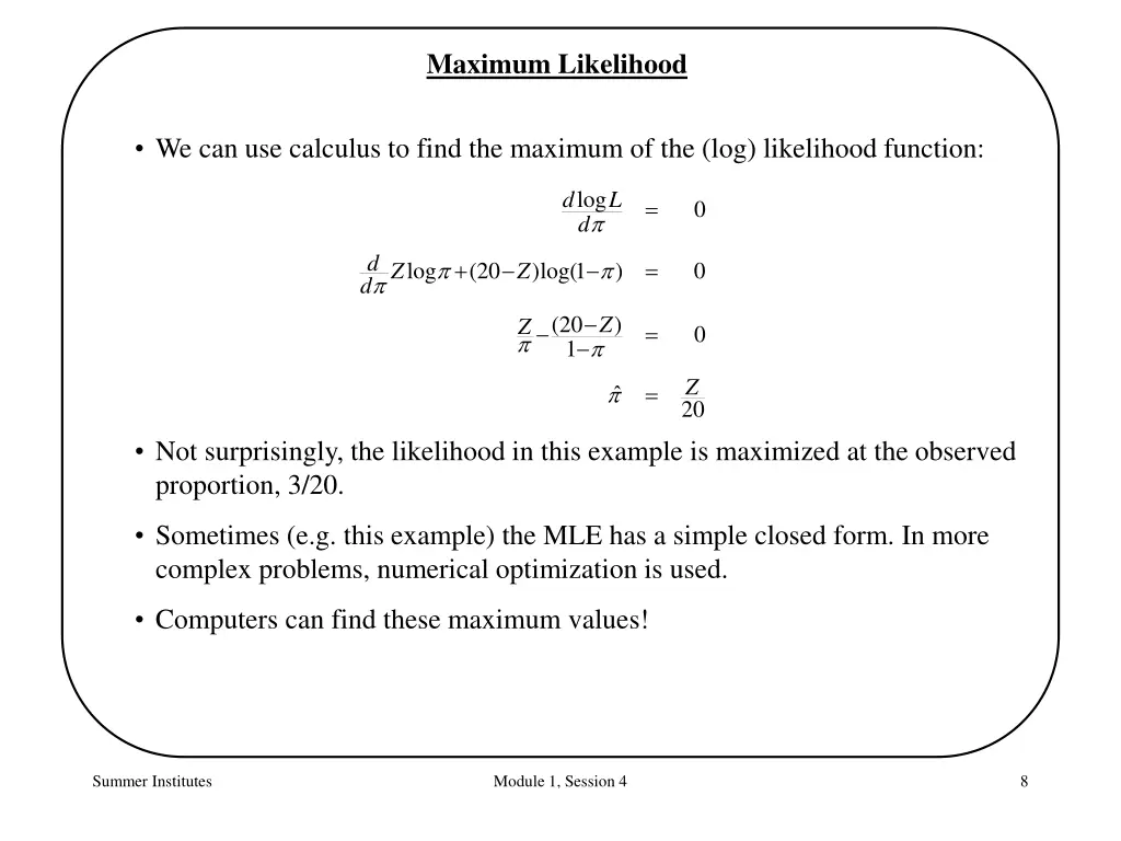 maximum likelihood 1