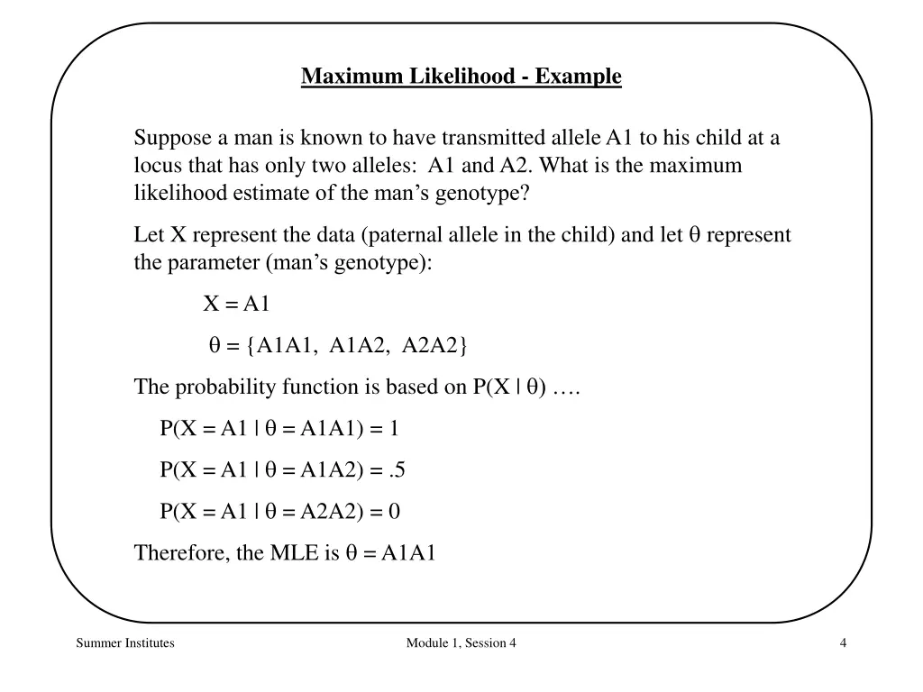 maximum likelihood example