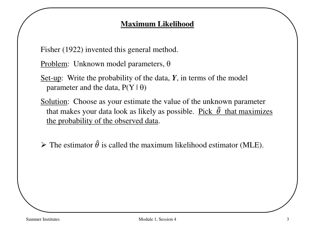 maximum likelihood