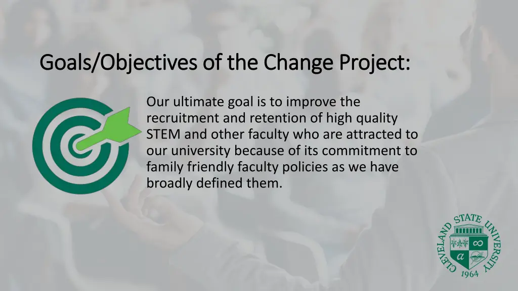 goals objectives of the change project goals