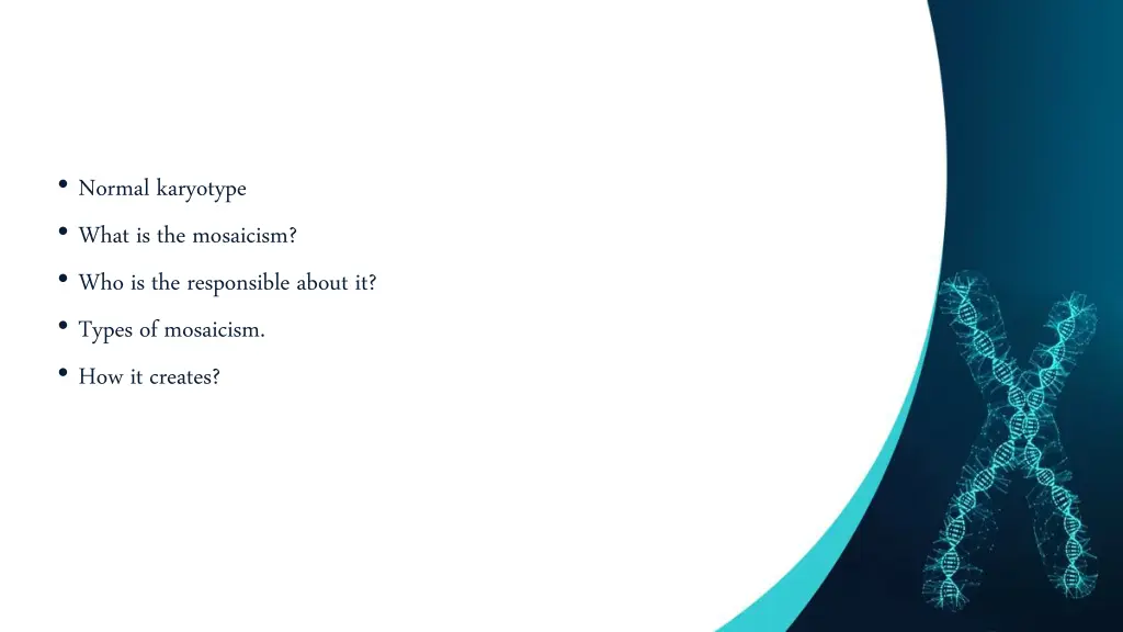 normal karyotype what is the mosaicism