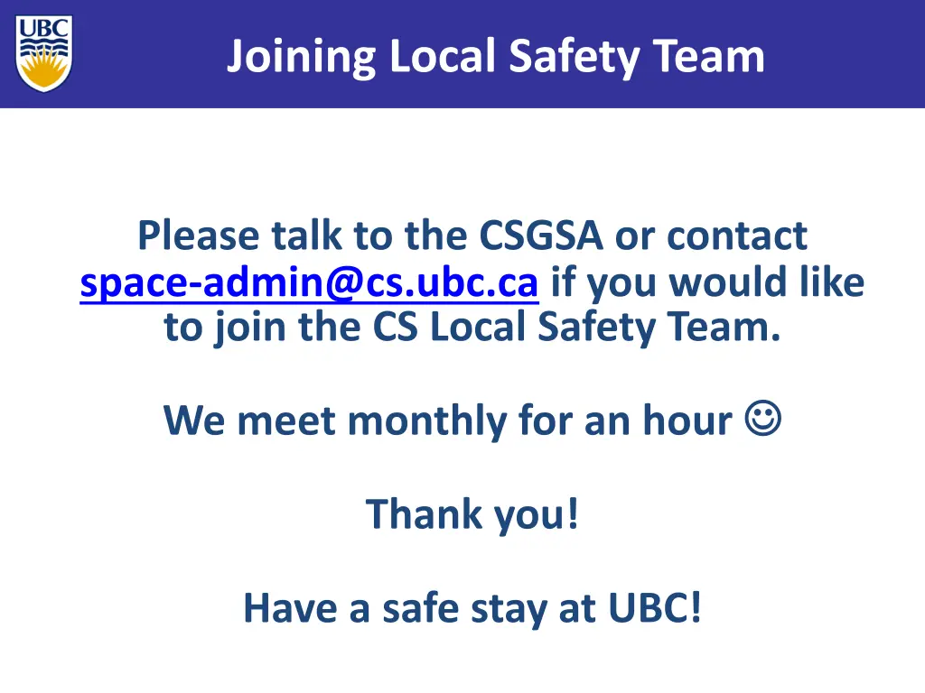 joining local safety team