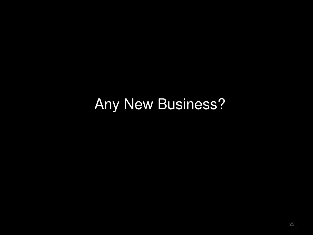 any new business