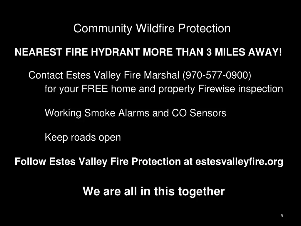 community wildfire protection