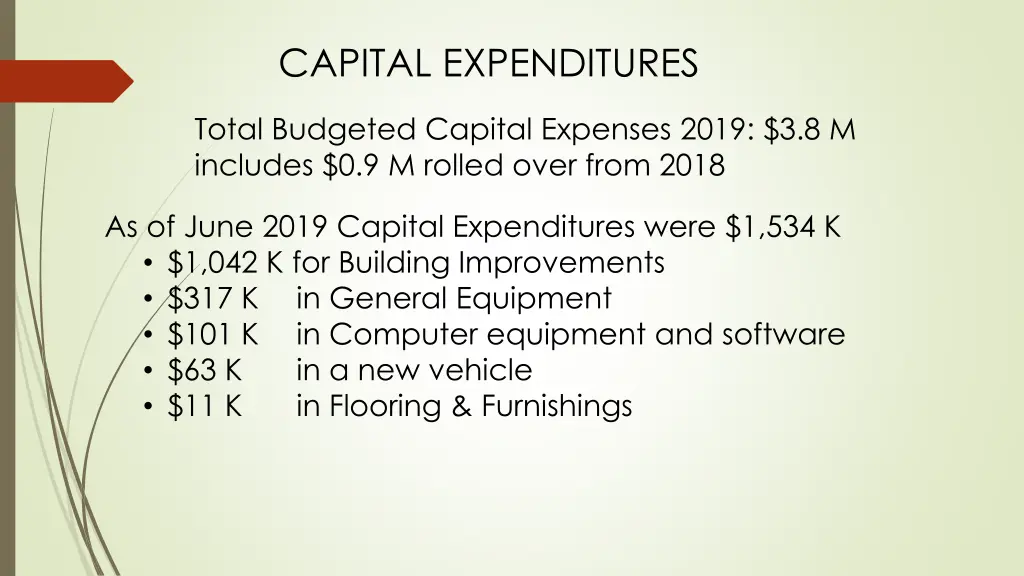 capital expenditures