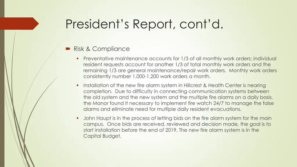 president s report cont d 3