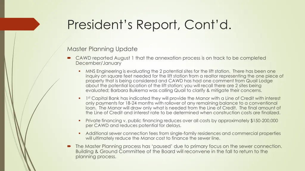 president s report cont d 4