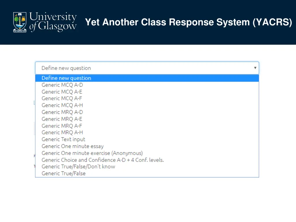 yet another class response system yacrs 1