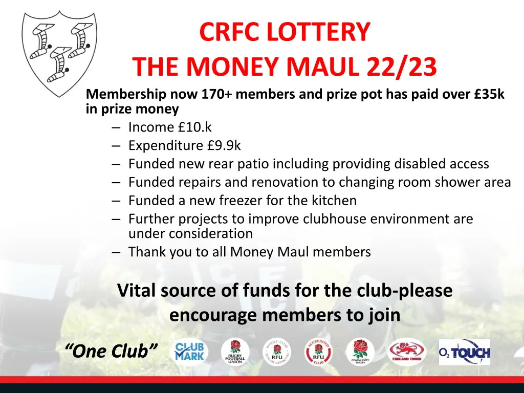 crfc lottery the money maul 22 23 membership