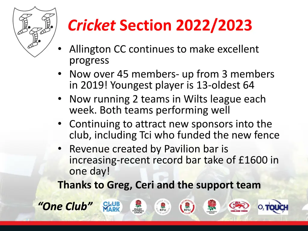 cricket section 2022 2023