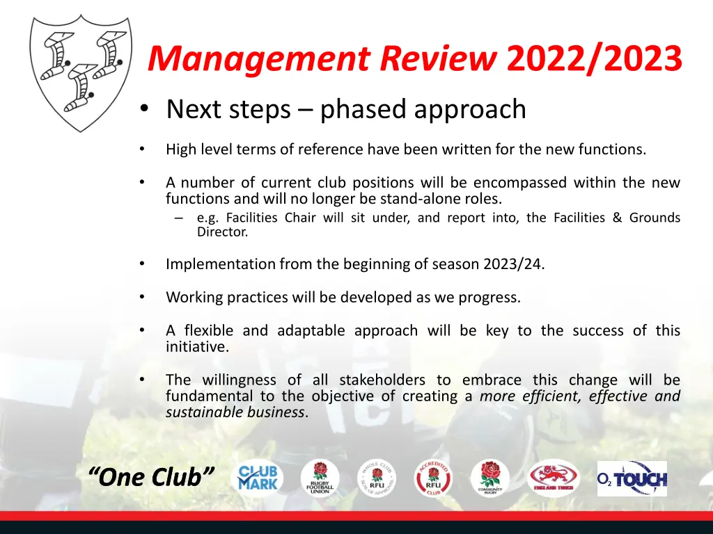 management review 2022 2023 next steps phased