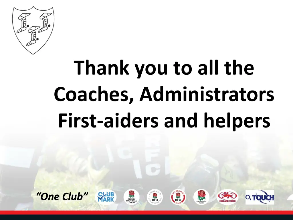 thank you to all the coaches administrators first