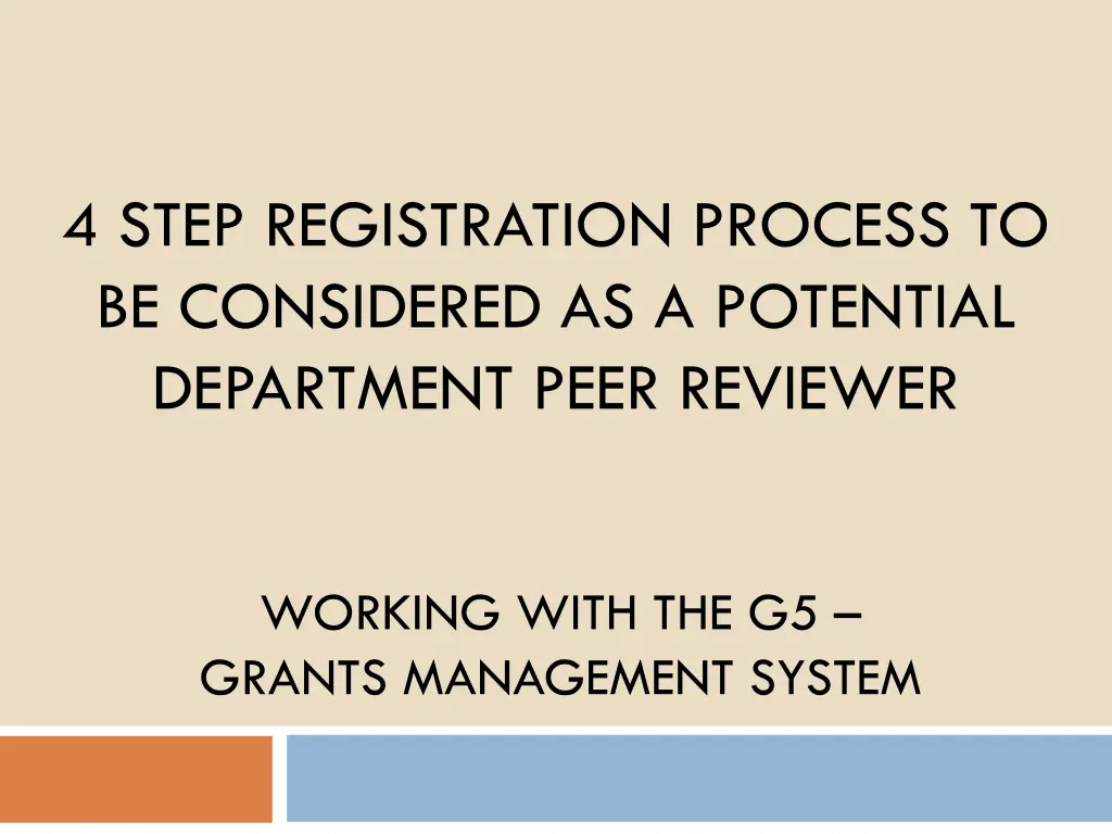 4 step registration process to be considered