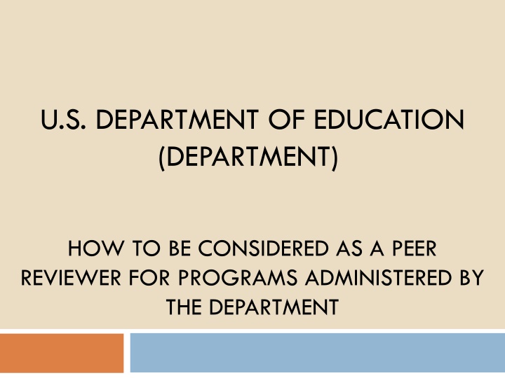 u s department of education department