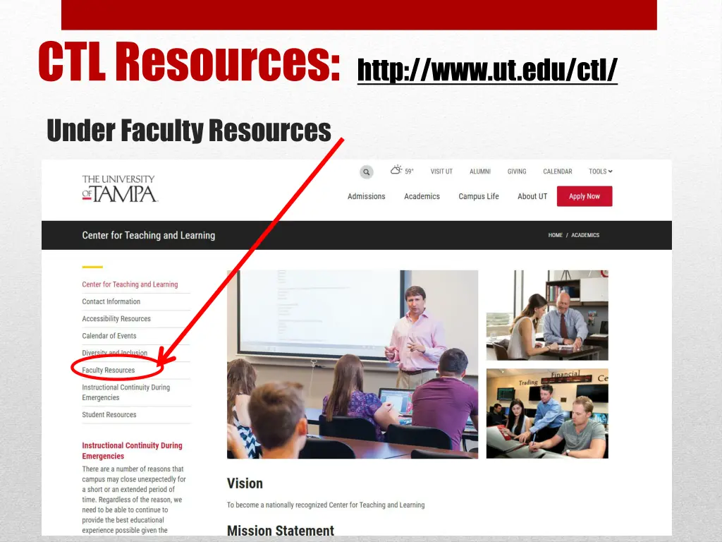 ctl resources http www ut edu ctl