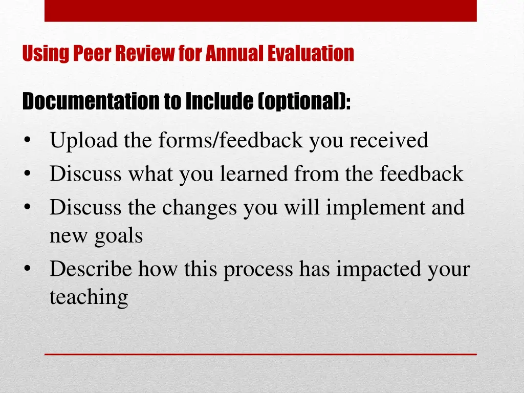 using peer review for annual evaluation 3