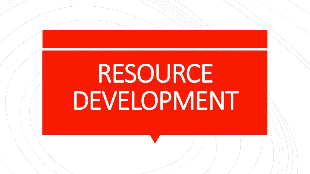 resource resource development development