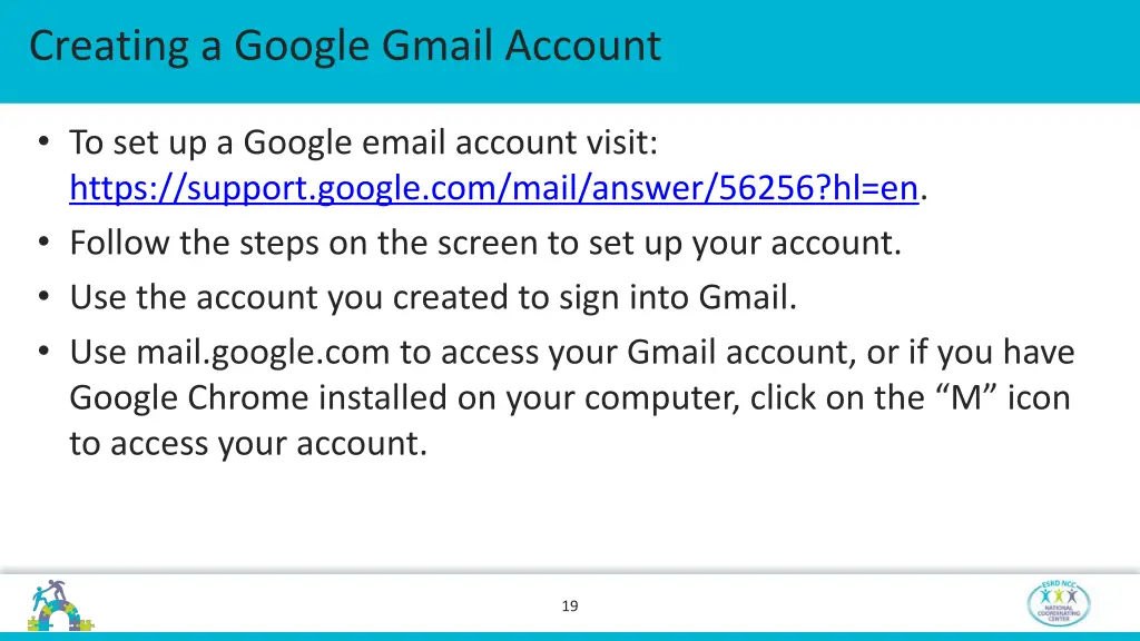 creating a google gmail account