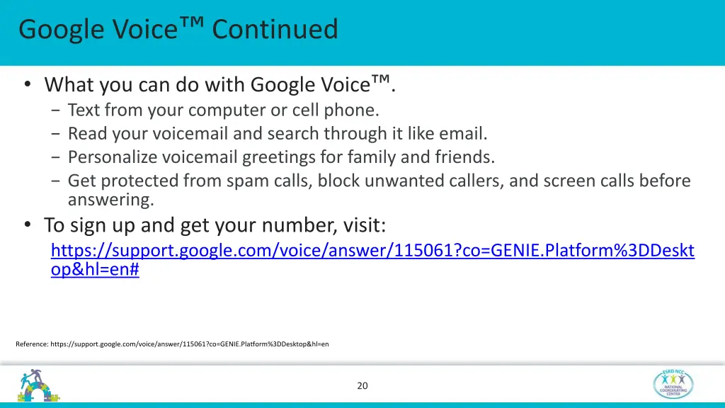 google voice continued