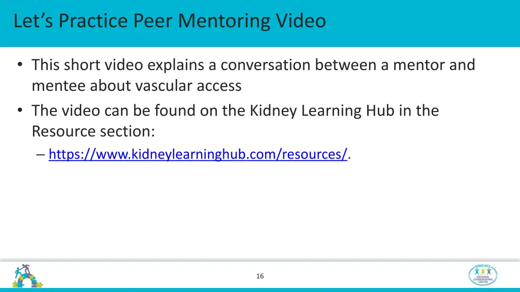 let s practice peer mentoring video