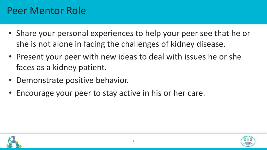 peer mentor role