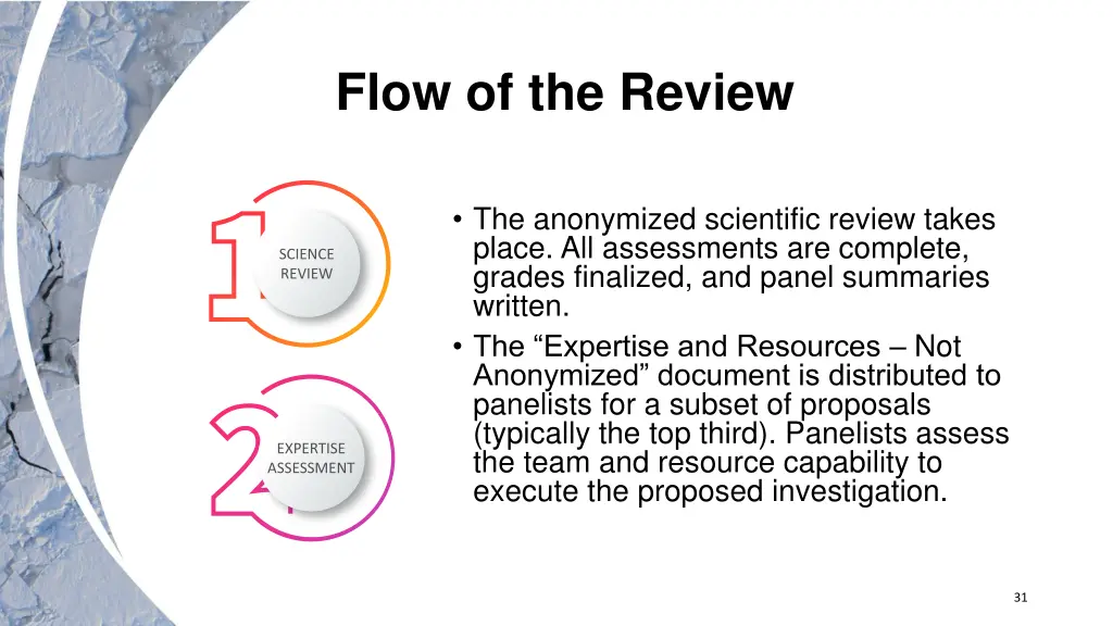 flow of the review