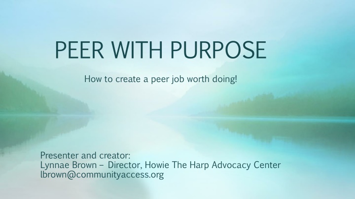 peer with purpose