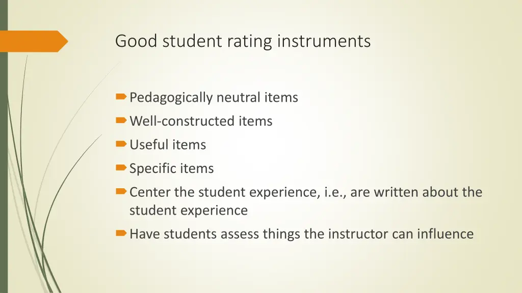 good student rating instruments