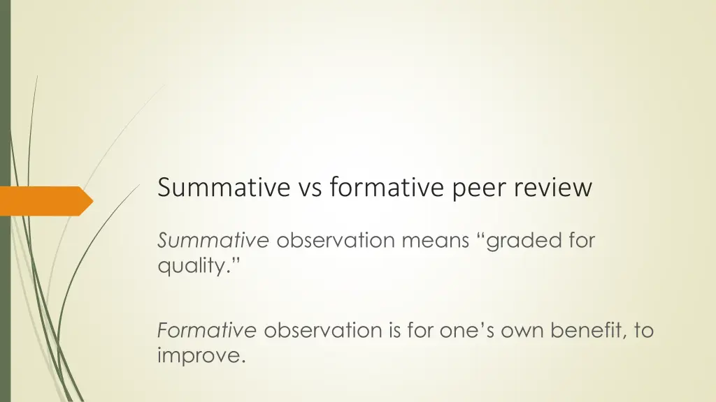 summative vs formative peer review