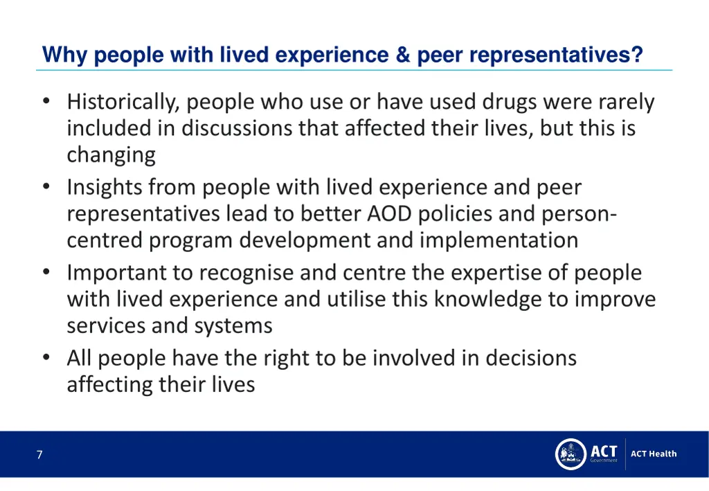 why people with lived experience peer