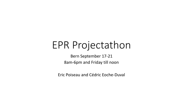 epr projectathon