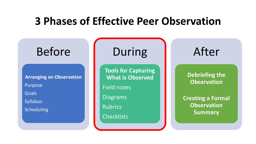 3 phases of effective peer observation 1